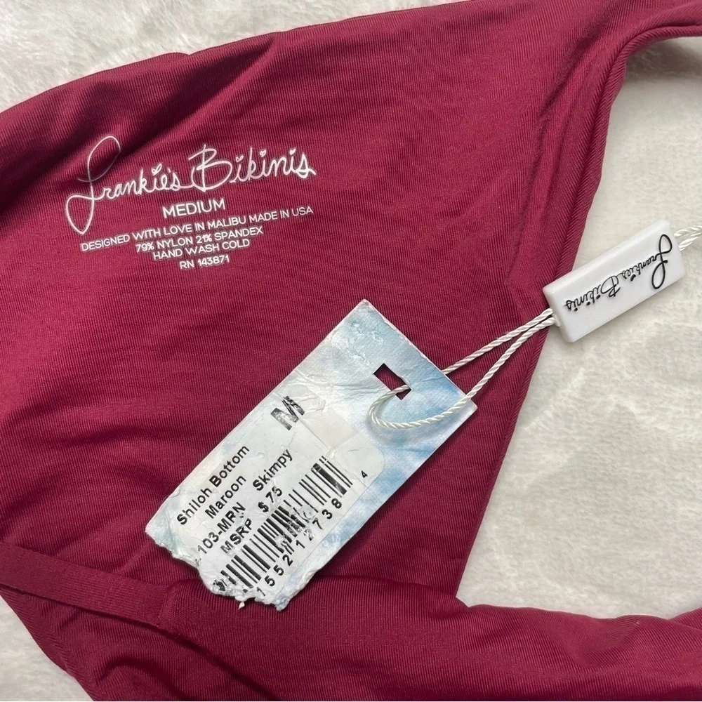 Frankies Bikinis x Revolve New Marley Bikini Top & Shiloh Bikini Bottom Maroon